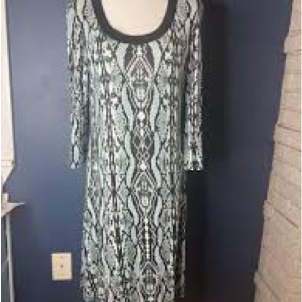 Karen Kane Black and White Long Sleeve Dress